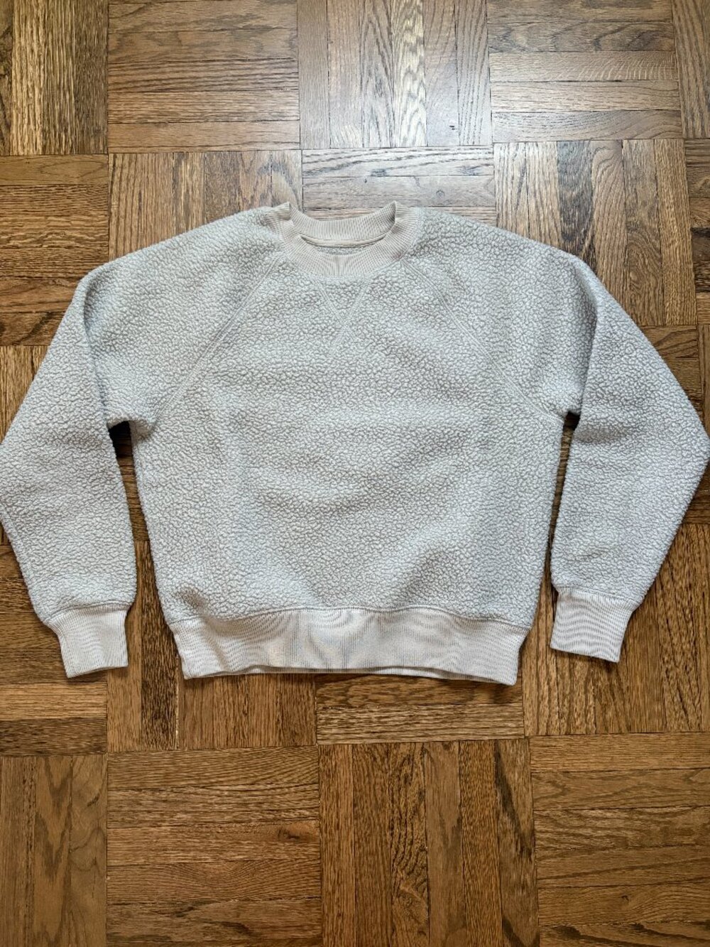Everlane The ReNew Fleece Raglan Sweatshirt in Oat